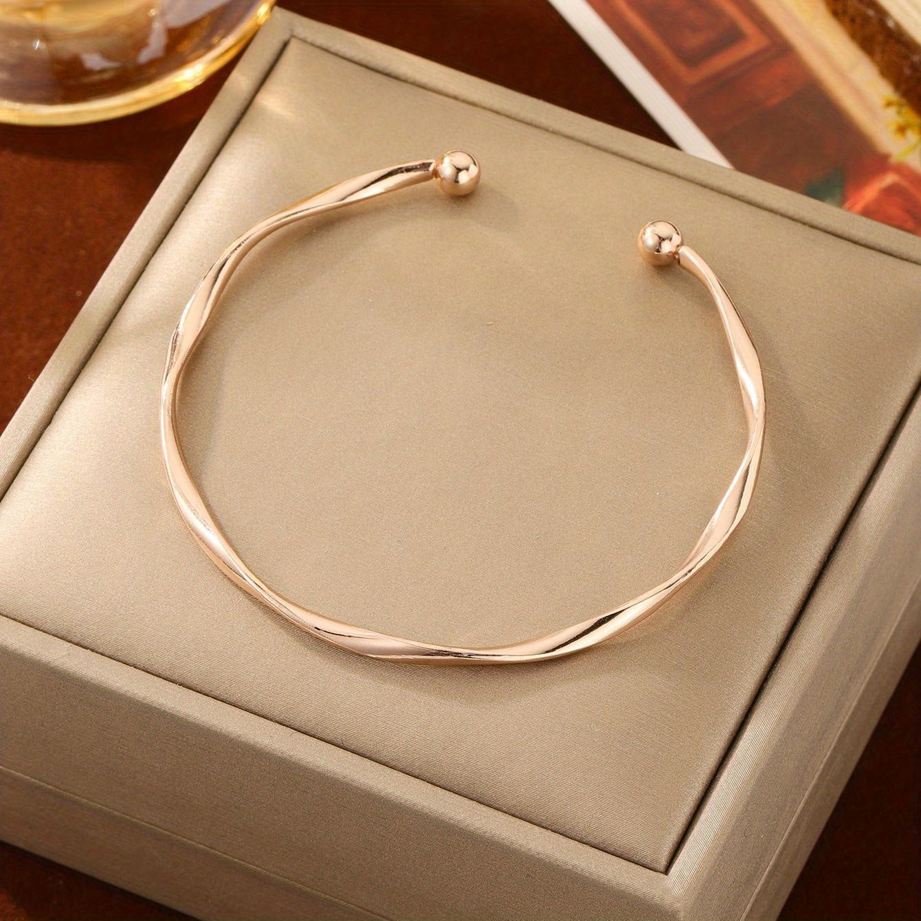 Comfort-Fit Gold-Tone Bracelet