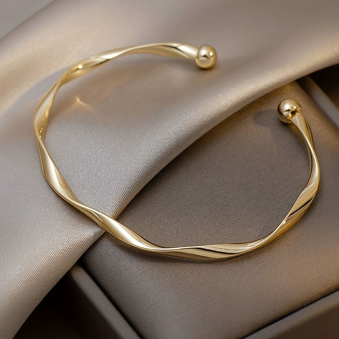 Comfort-Fit Gold-Tone Bracelet