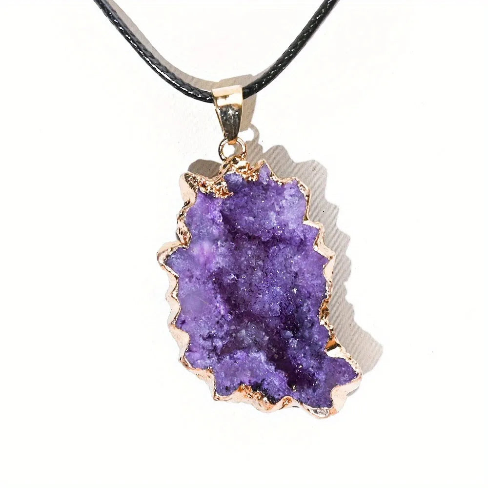 Spiritual Harmony Geode Necklace Charm