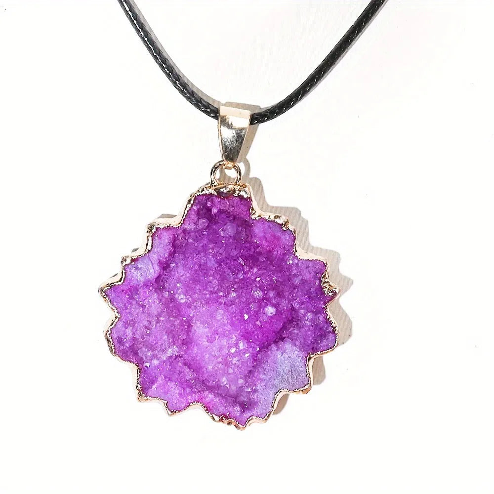 Spiritual Harmony Geode Necklace Charm