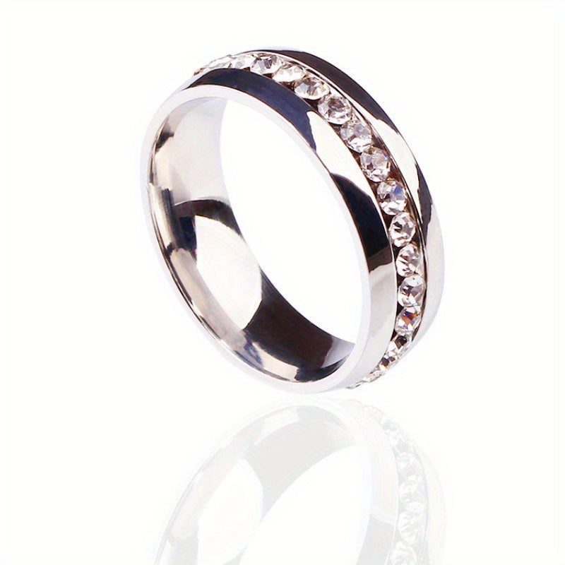 Comfort-Fit Sparkle Ring