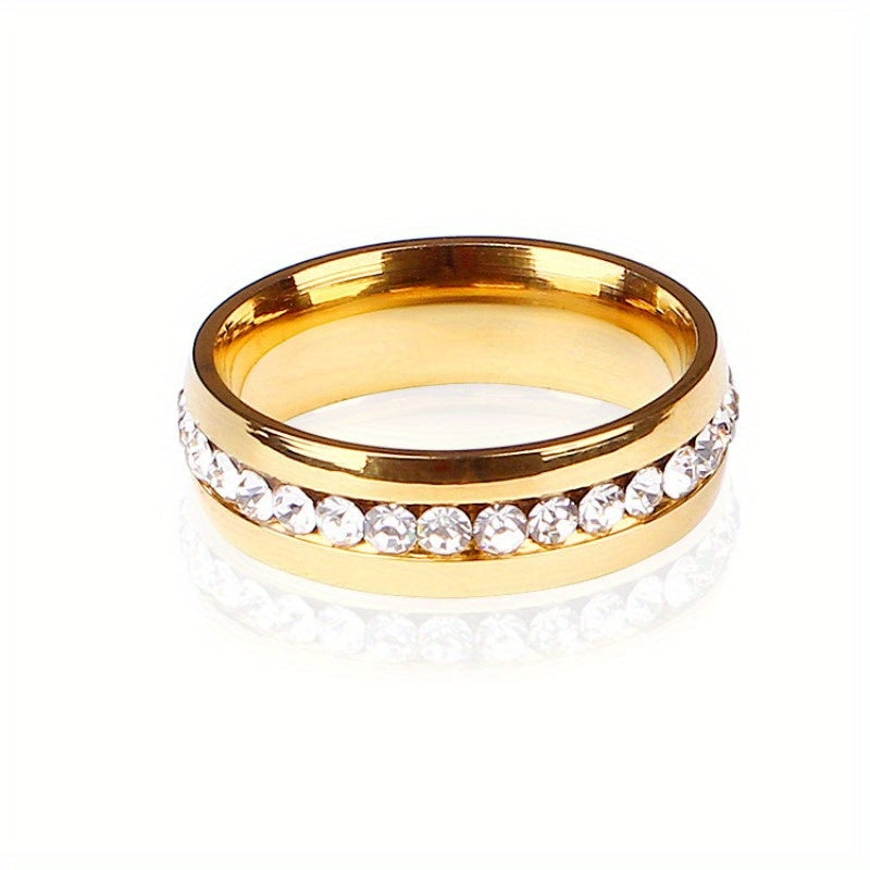 Comfort-Fit Sparkle Ring