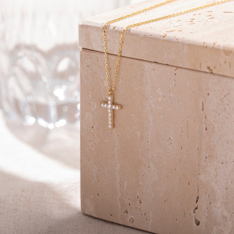 Bold Path Gold Cross Necklace