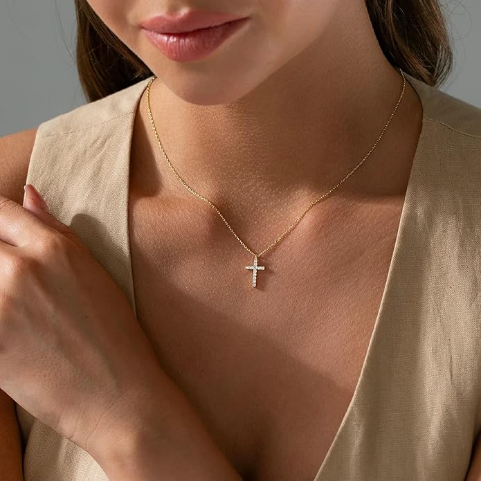 Bold Path Gold Cross Necklace