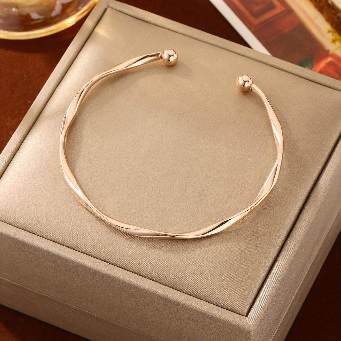 Comfort-Fit Gold-Tone Bracelet