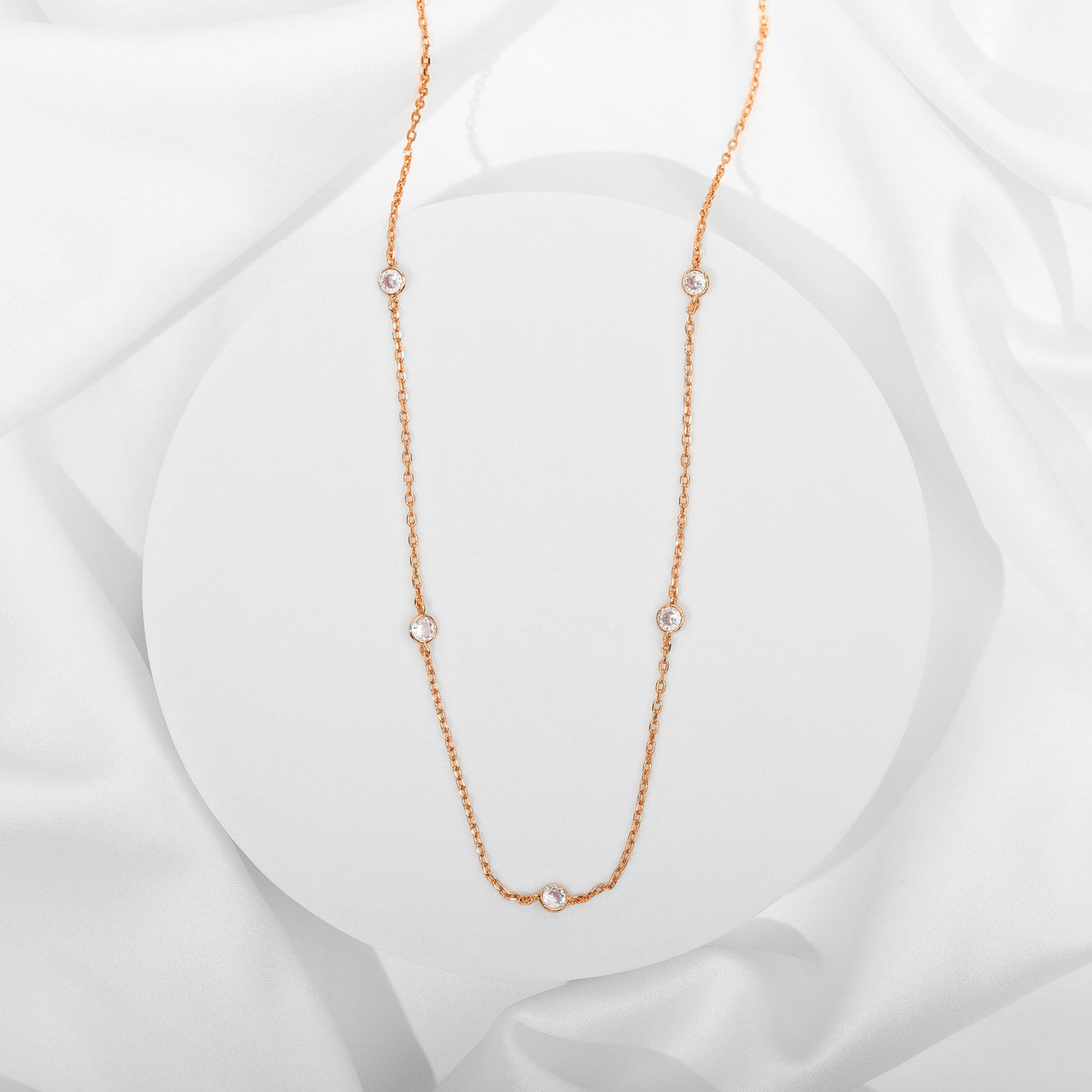 Effortless Layering Cubic Zirconia Necklace
