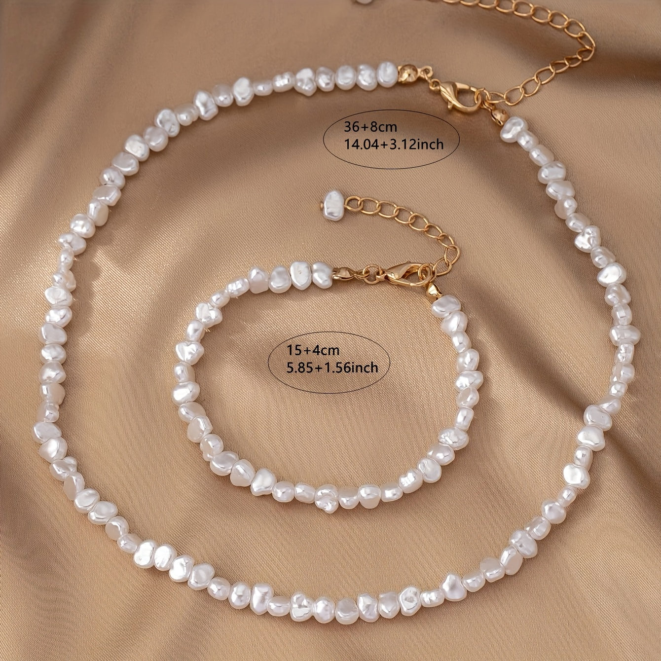 Luminous Pearl-Inspired Necklace and bracelet