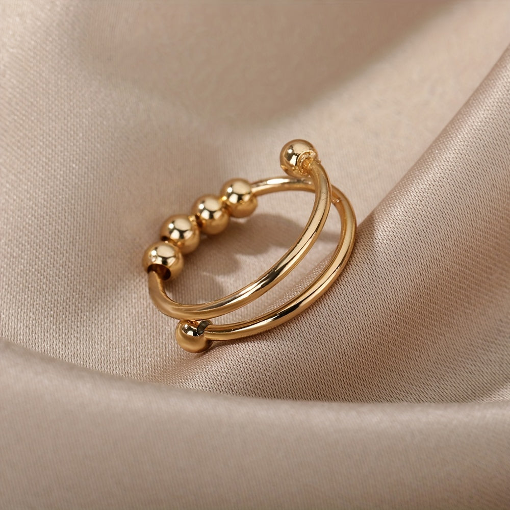 Adjustable-Fit Gold-Tone Ring