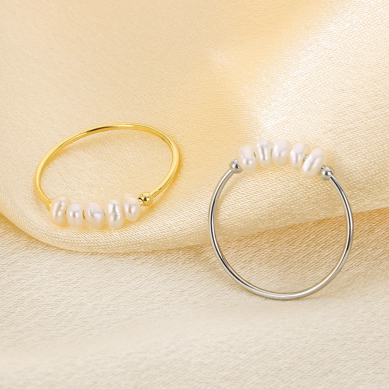 Everlasting Gold Pearl Ring