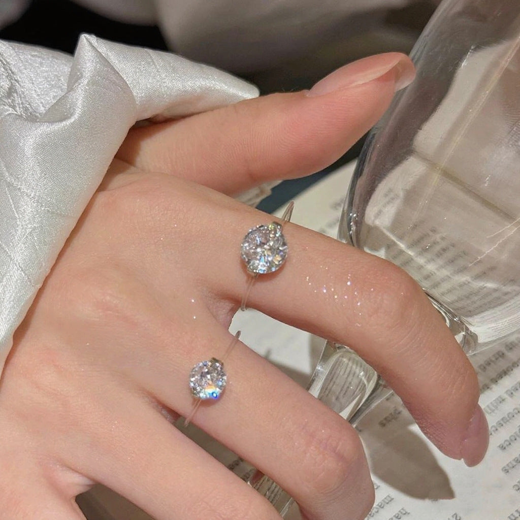 Floating Moissanite Ring