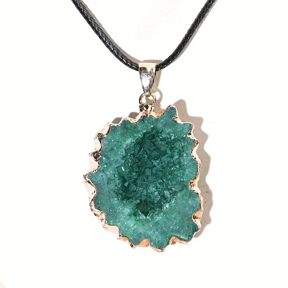 Spiritual Harmony Geode Necklace Charm