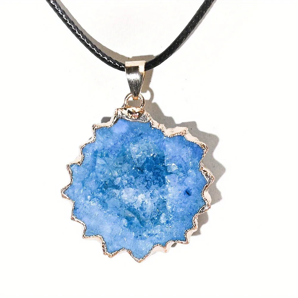 Spiritual Harmony Geode Necklace Charm
