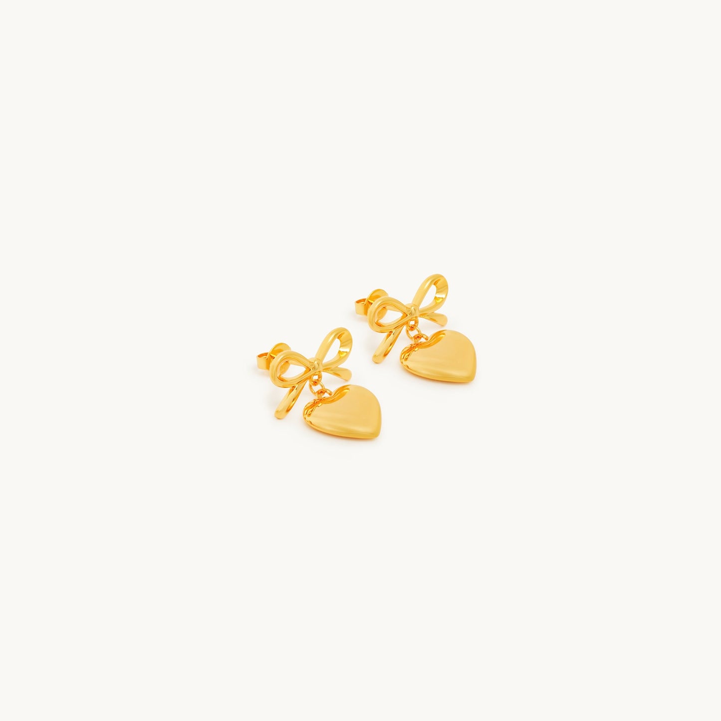 Glistening Heart Statement Earrings