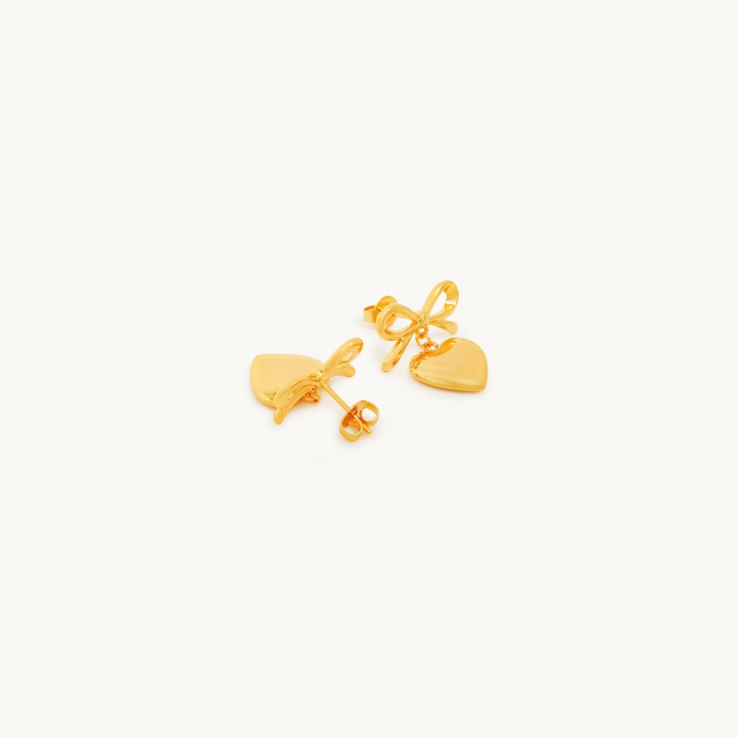 Glistening Heart Statement Earrings