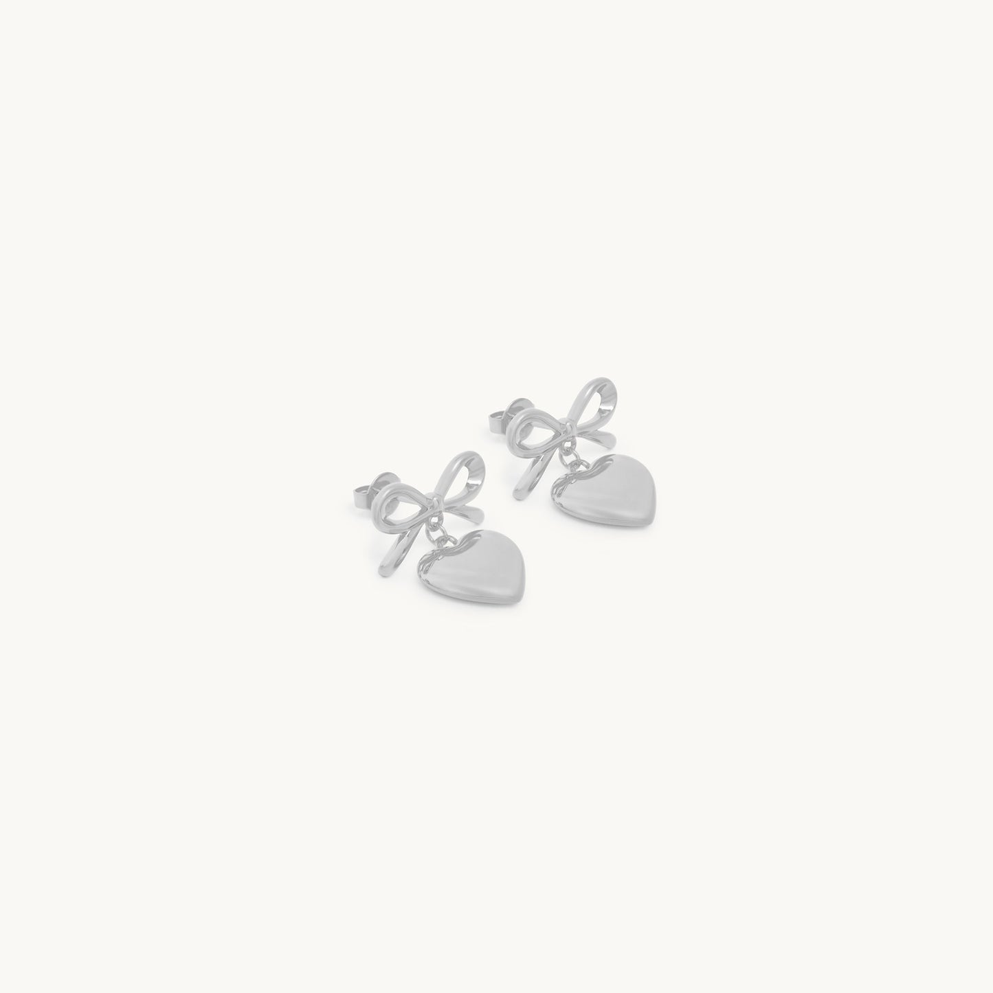 Glistening Heart Statement Earrings