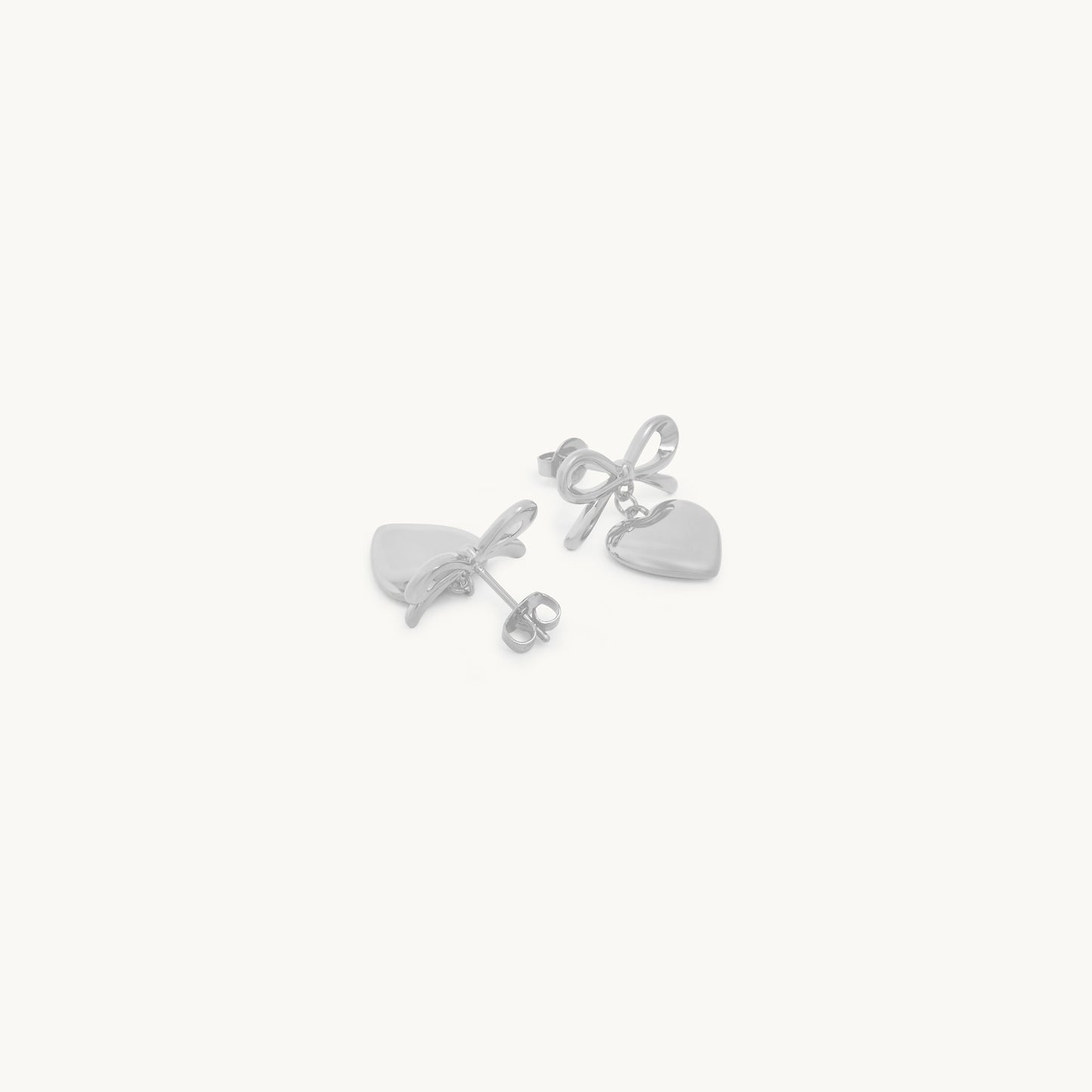 Glistening Heart Statement Earrings