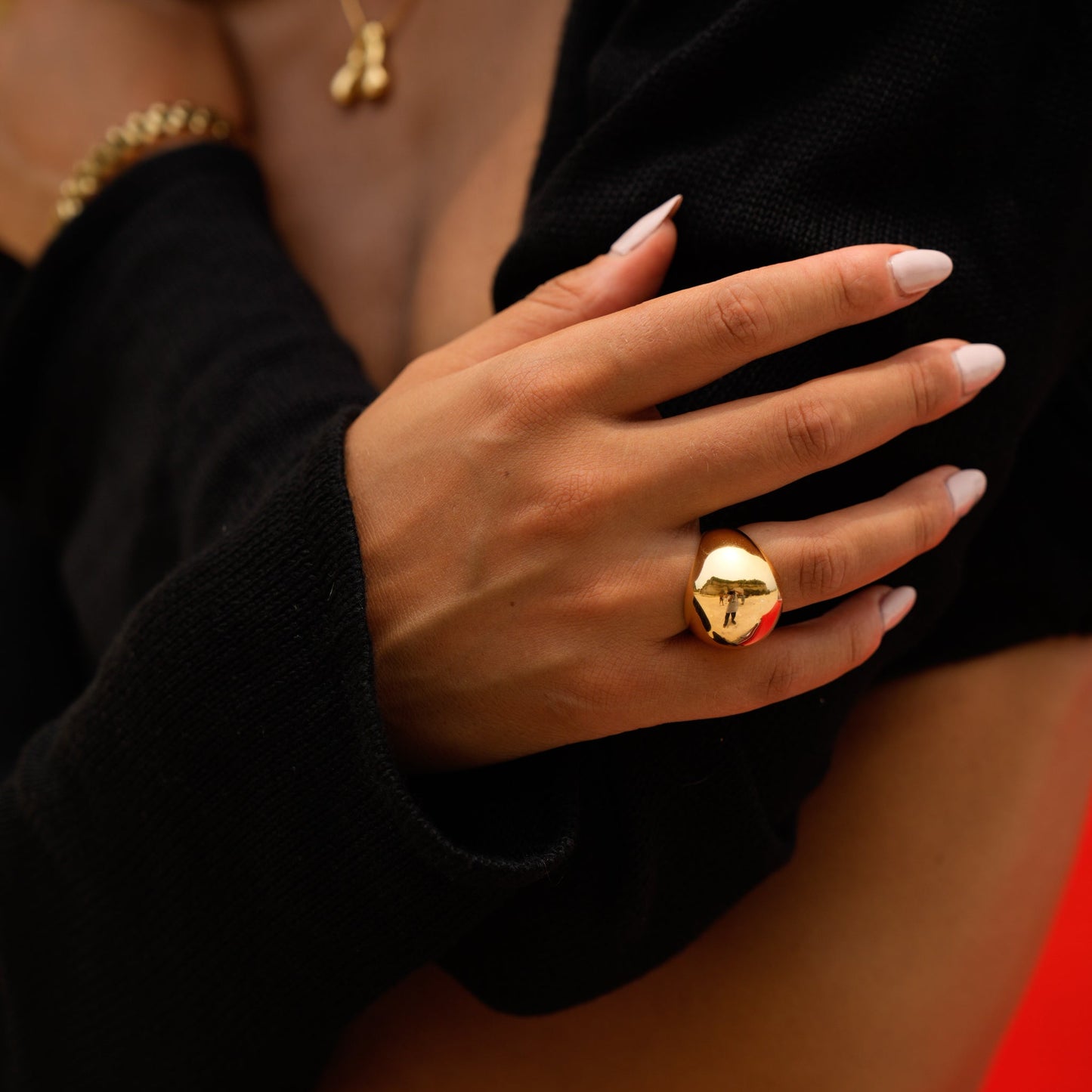 Sunset Radiance Dome Ring
