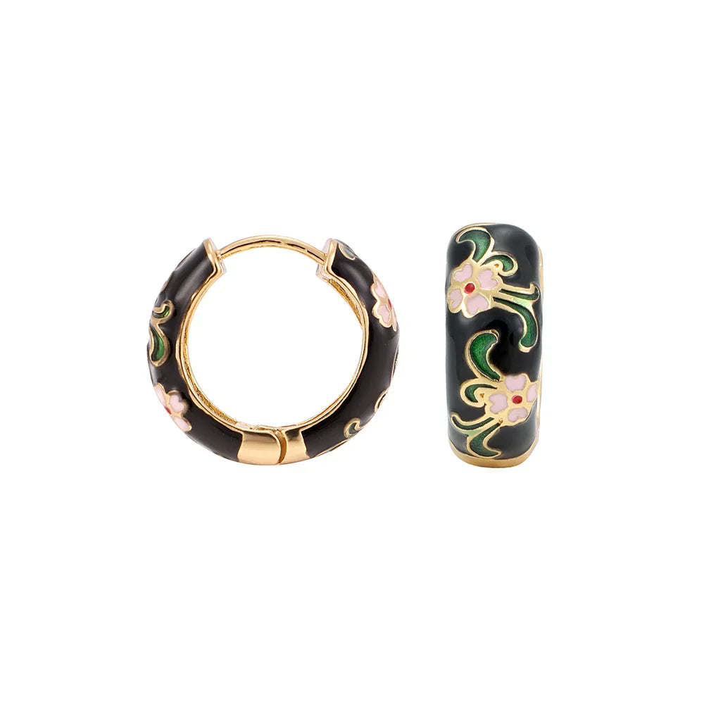 Elegant Bloom Snap Earrings