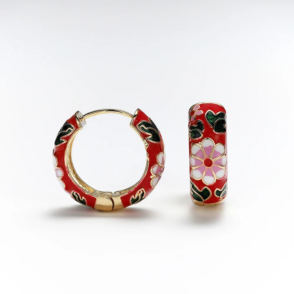 Elegant Bloom Snap Earrings
