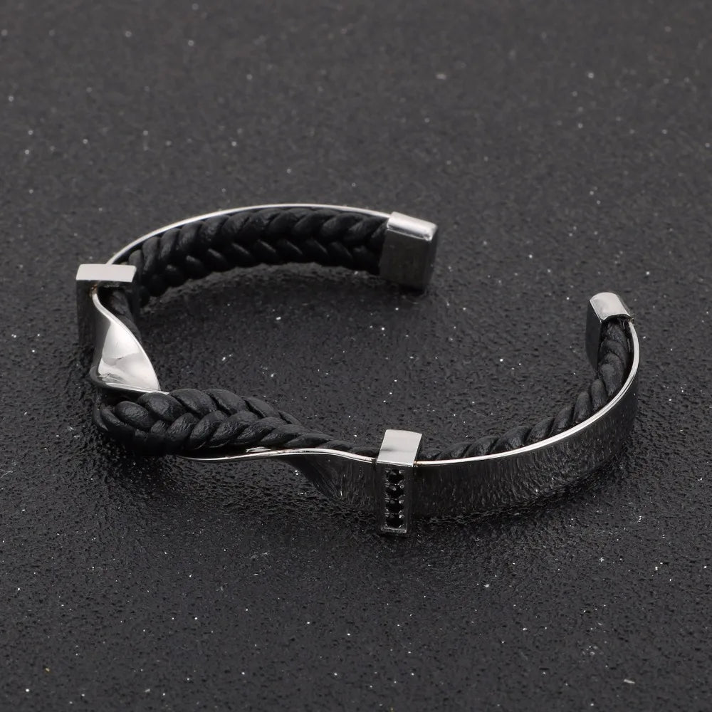 Sleek Comfort Twisted Bracelet
