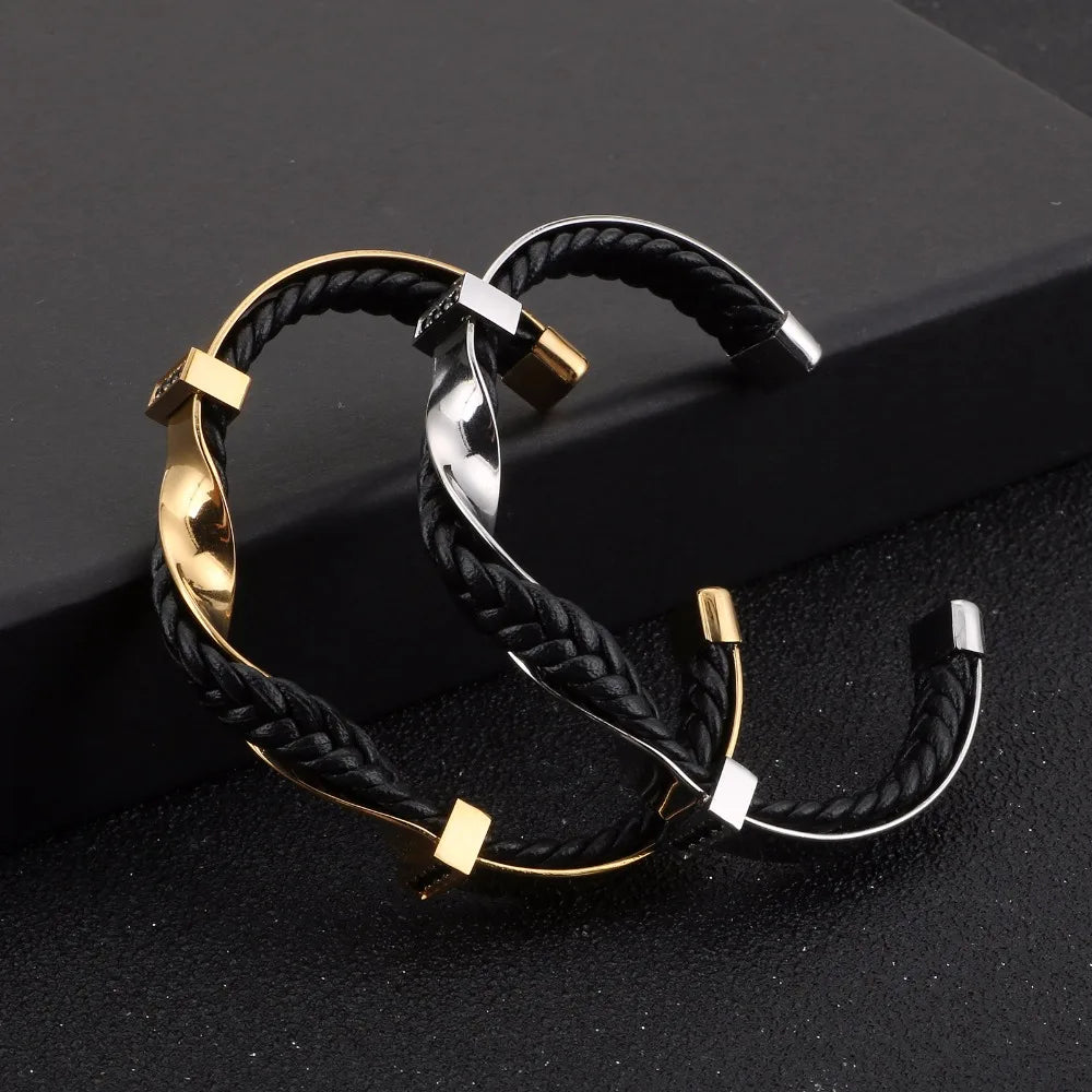 Sleek Comfort Twisted Bracelet
