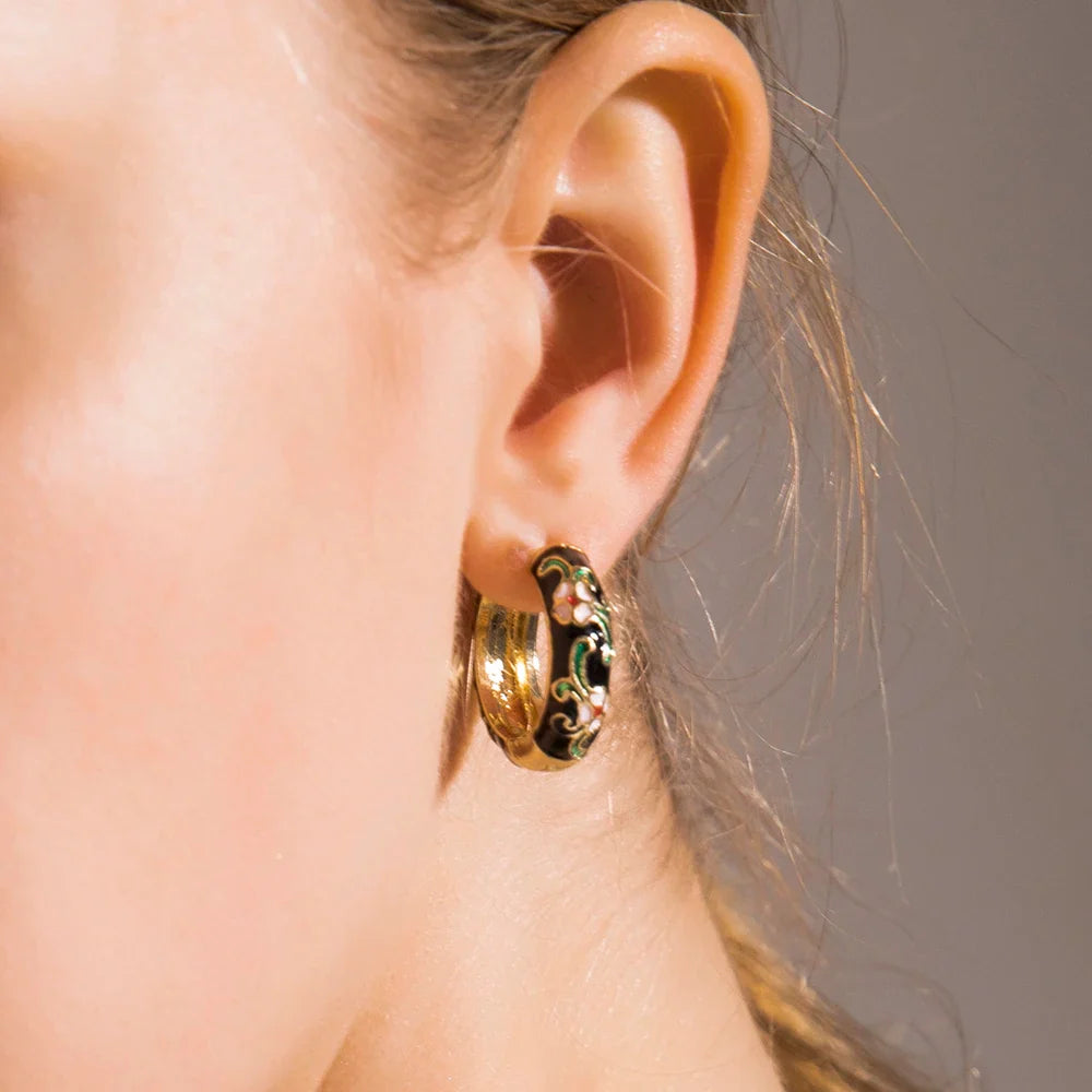 Elegant Bloom Snap Earrings