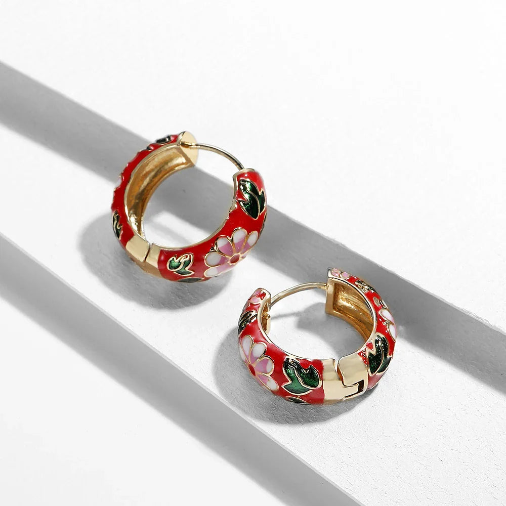 Elegant Bloom Snap Earrings