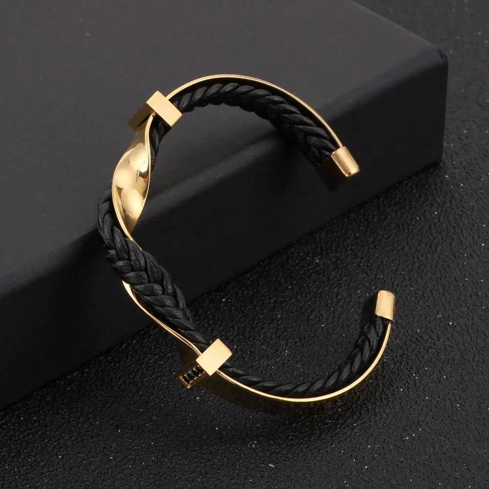 Sleek Comfort Twisted Bracelet