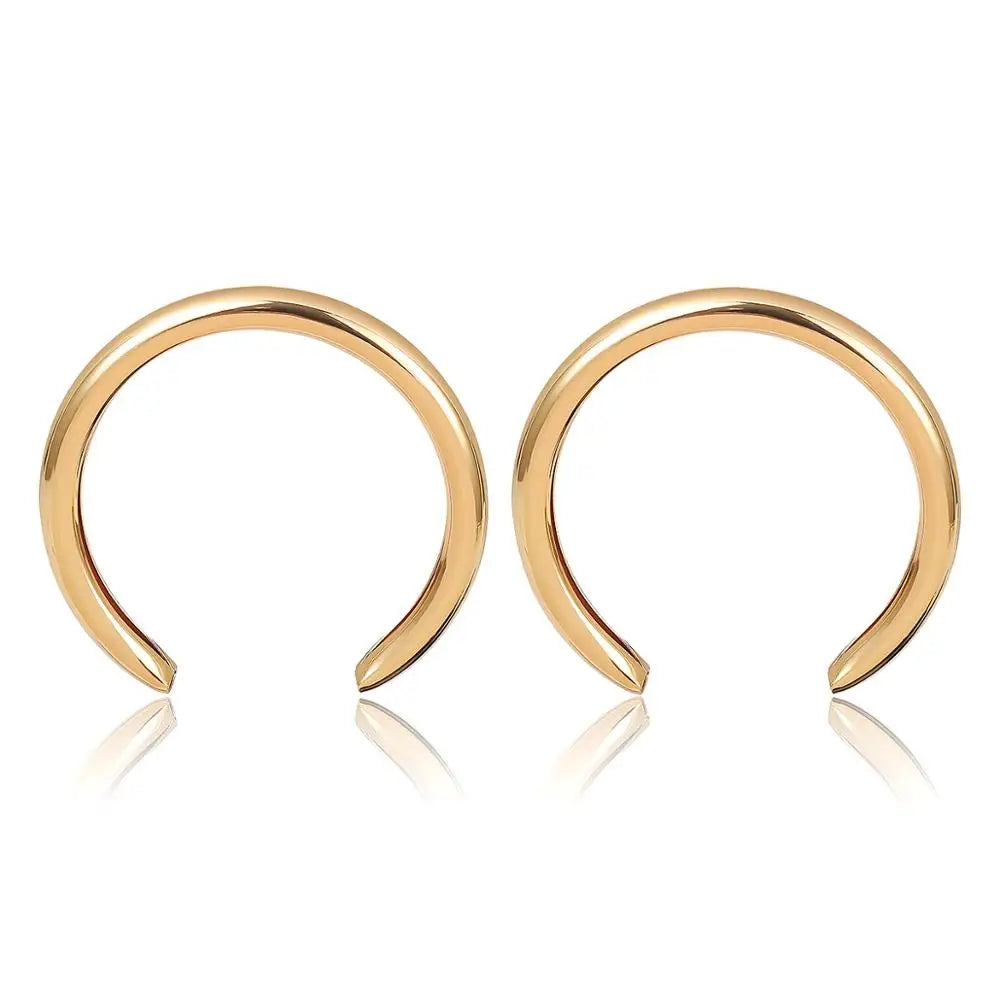 Glam Crescent Statement Hoops