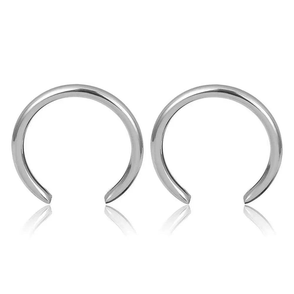 Glam Crescent Statement Hoops