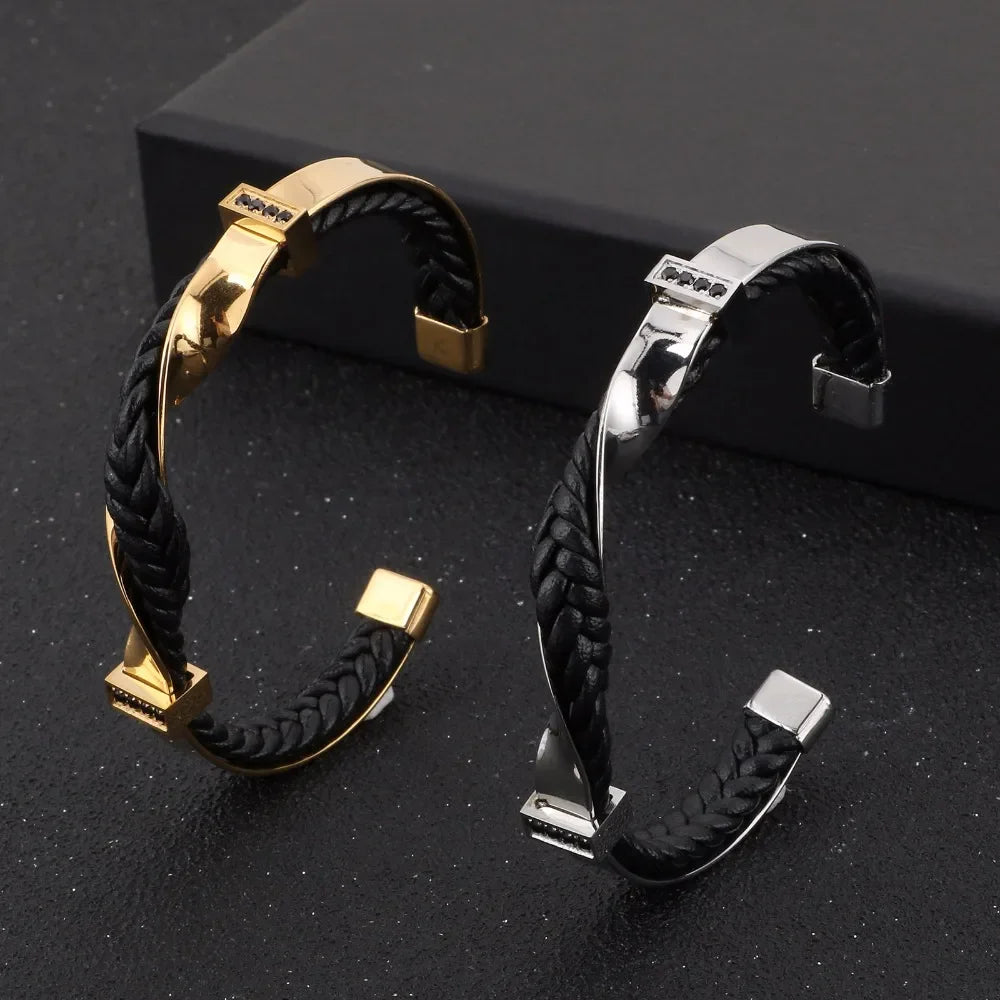 Sleek Comfort Twisted Bracelet