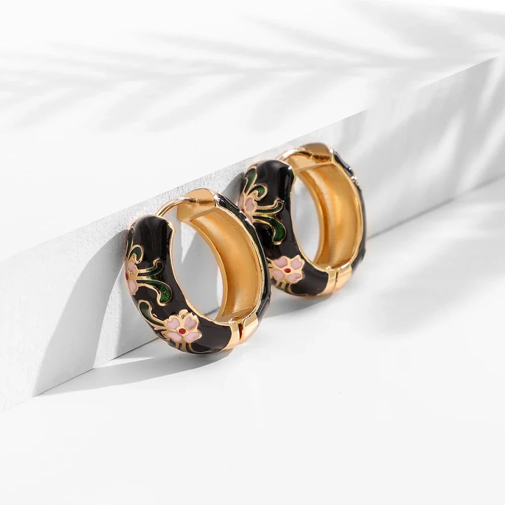 Elegant Bloom Snap Earrings