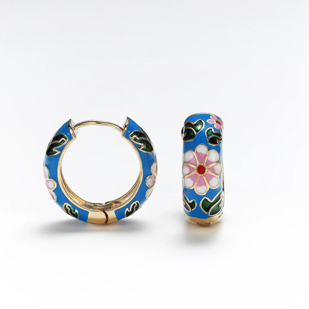 Elegant Bloom Snap Earrings