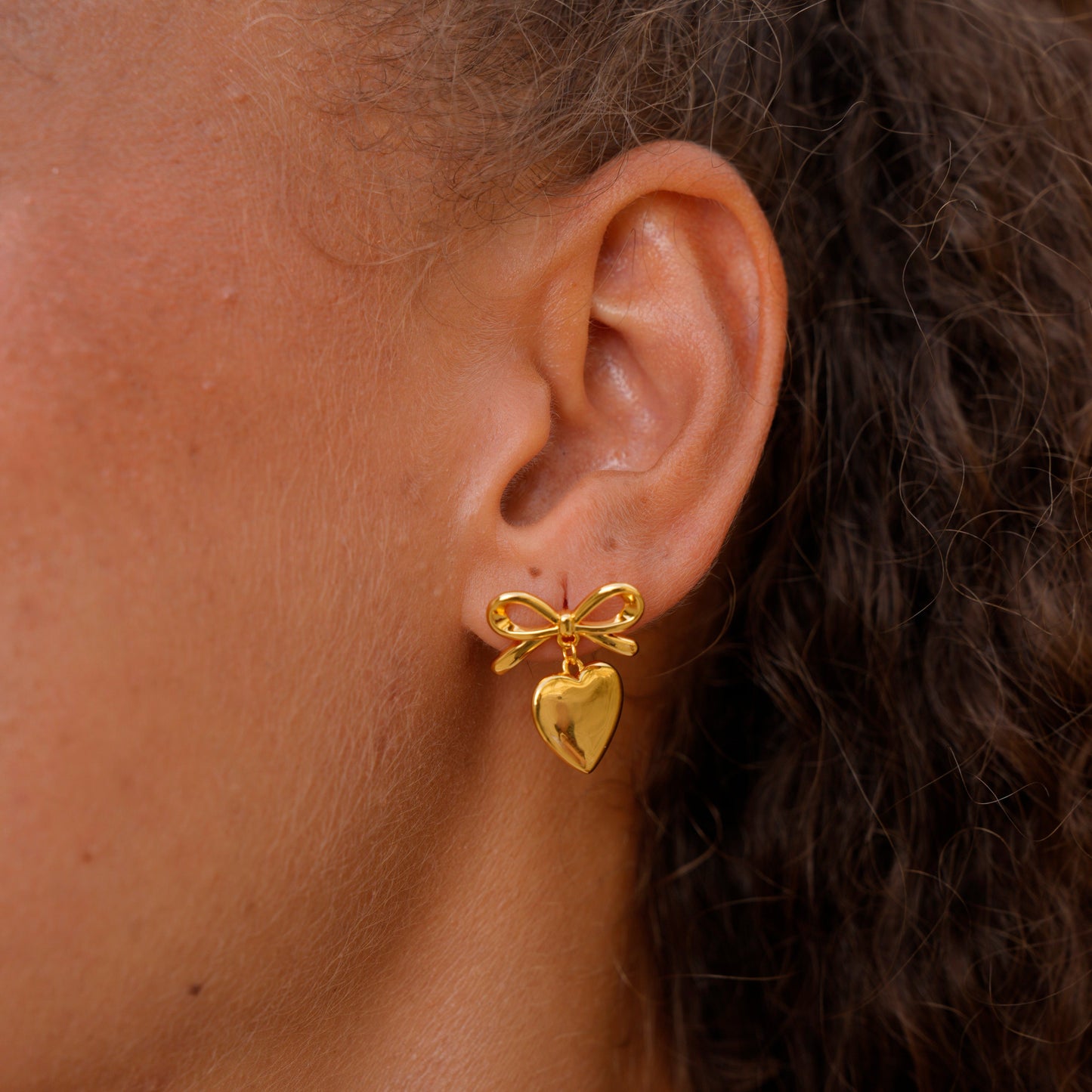 Glistening Heart Statement Earrings