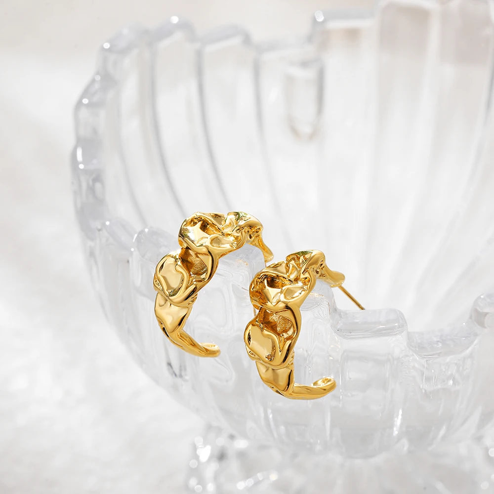 Elegant Gold-Plated Minimalist Earrings