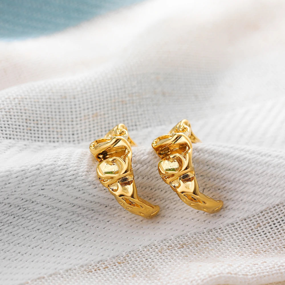 Elegant Gold-Plated Minimalist Earrings