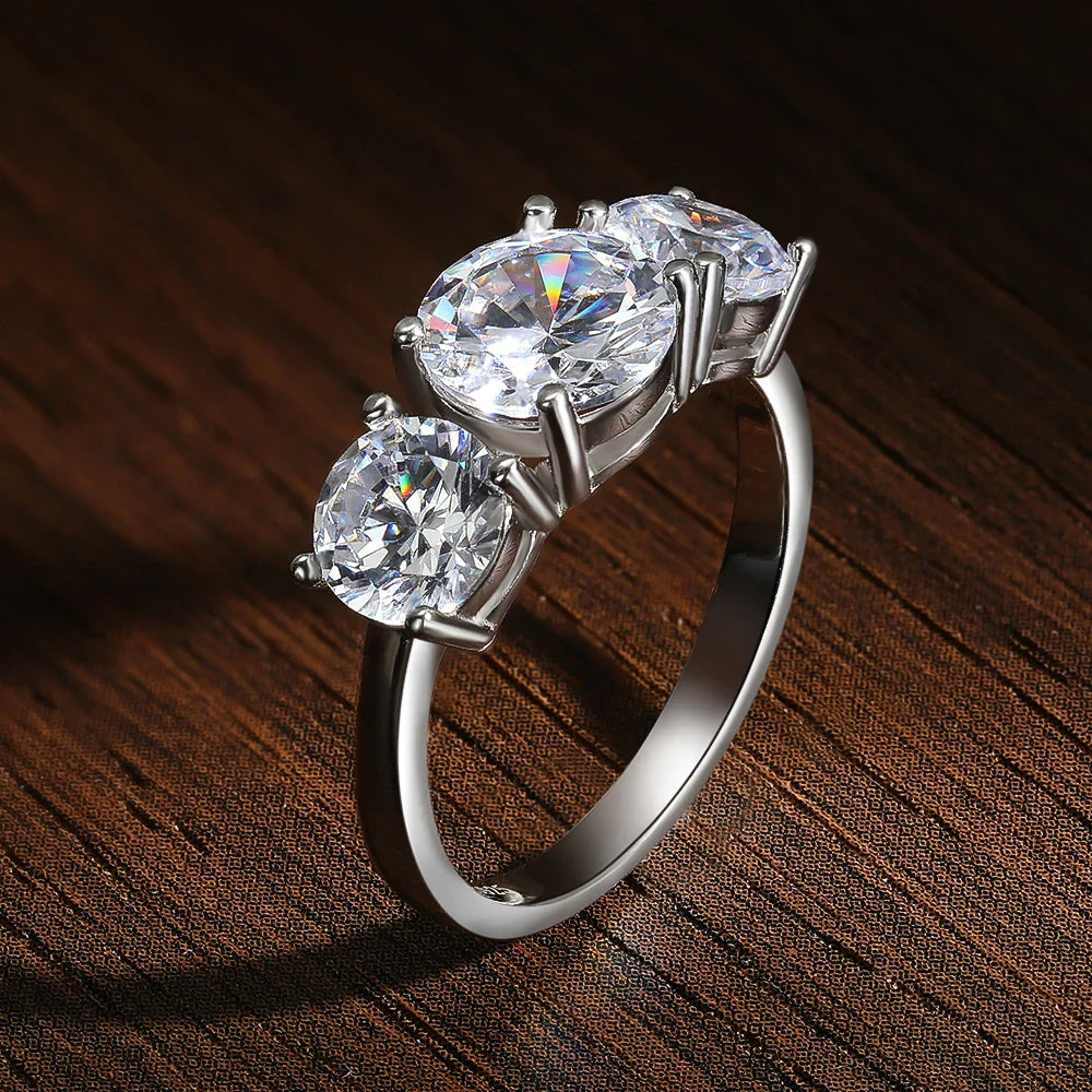 Radiant Elegance Sparkling Moissanite Ring