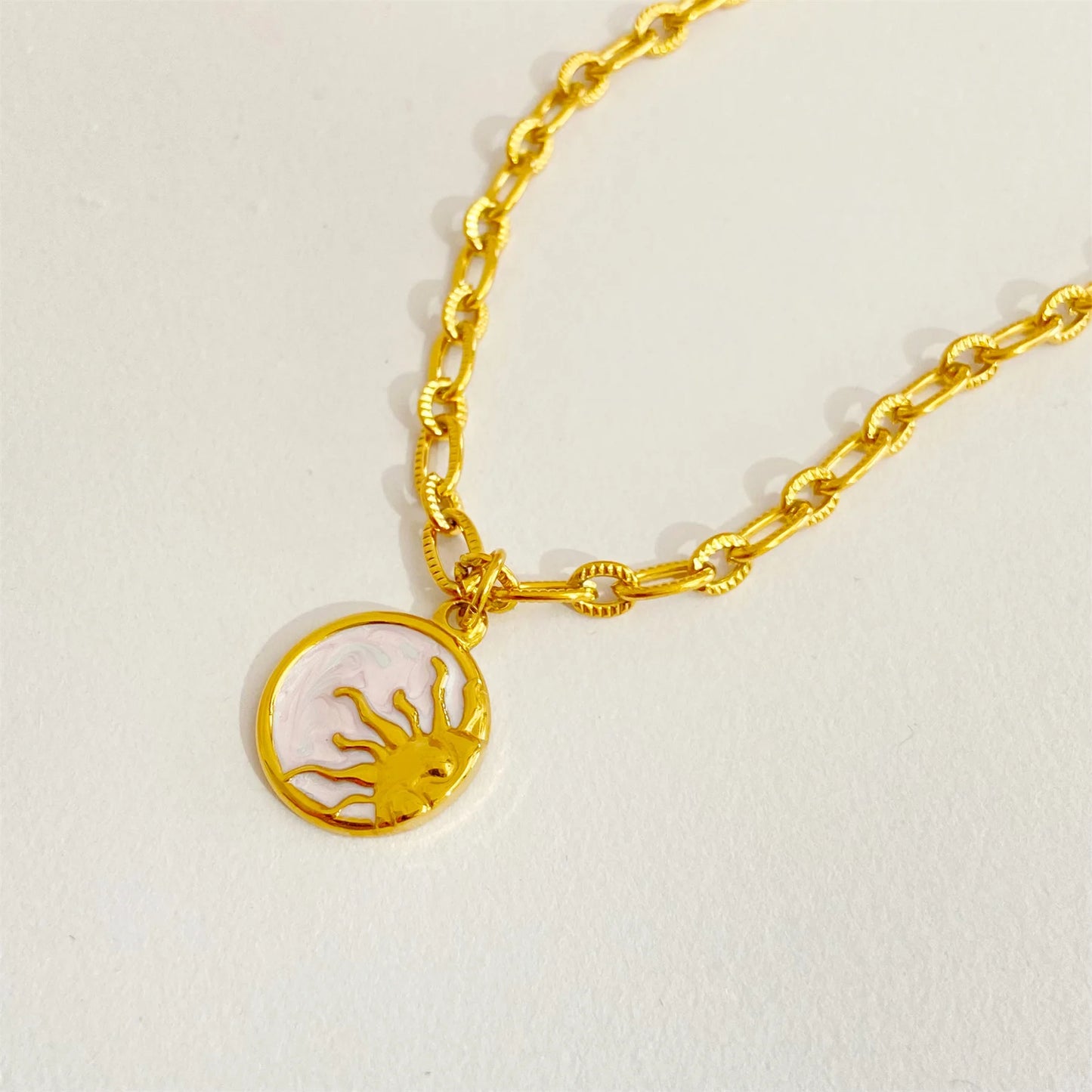 Celestial Harmony Sun & Moon Necklaces