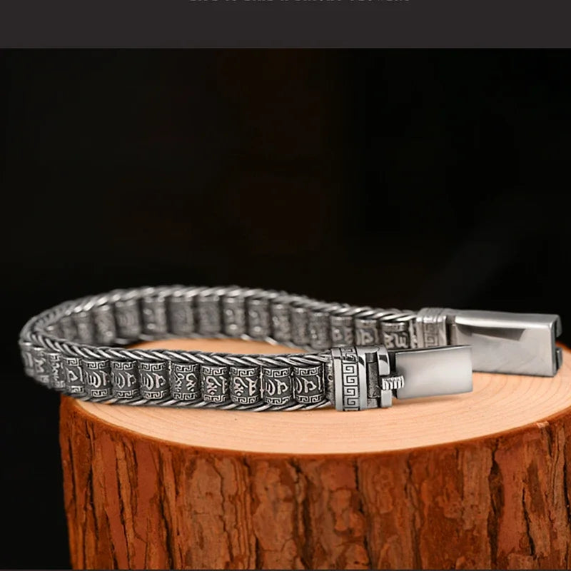 Mantra Strength Stainless Bracelet