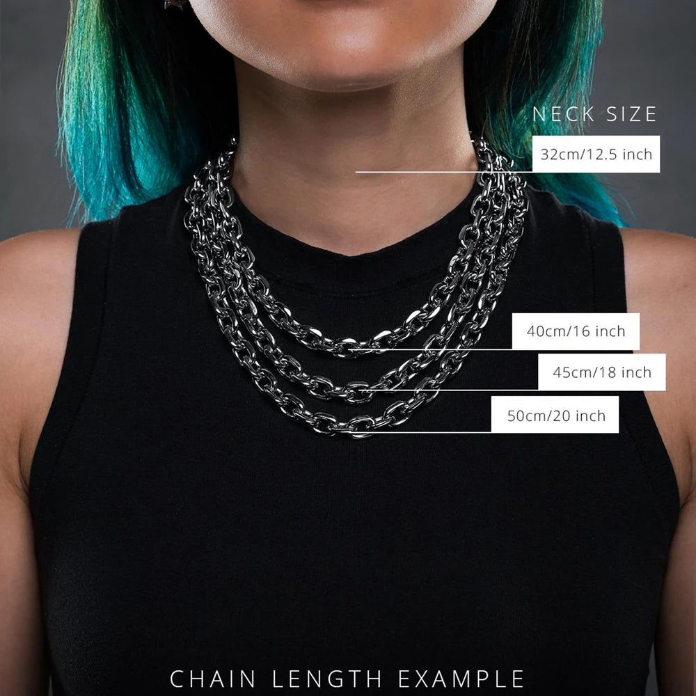 Bold Stainless Steel Statement Necklace