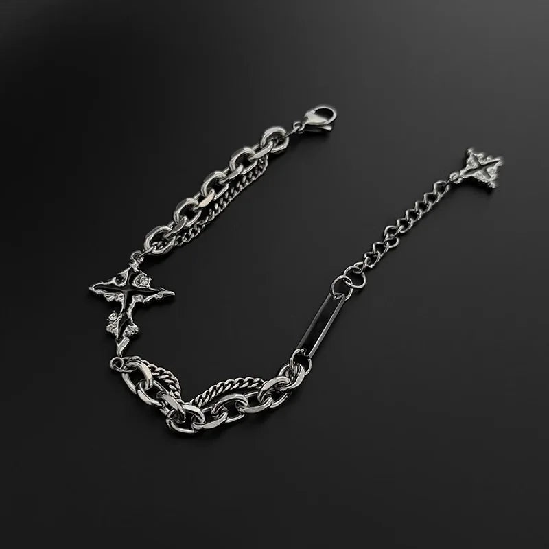 Bold Flame Titanium Steel Bracelet