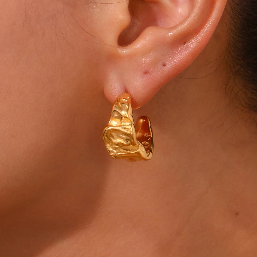 Elegant Gold-Plated Minimalist Earrings