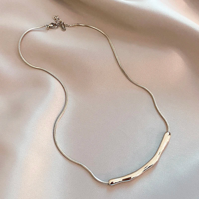 Radiant Bar Necklace with Tangle-Free Chain