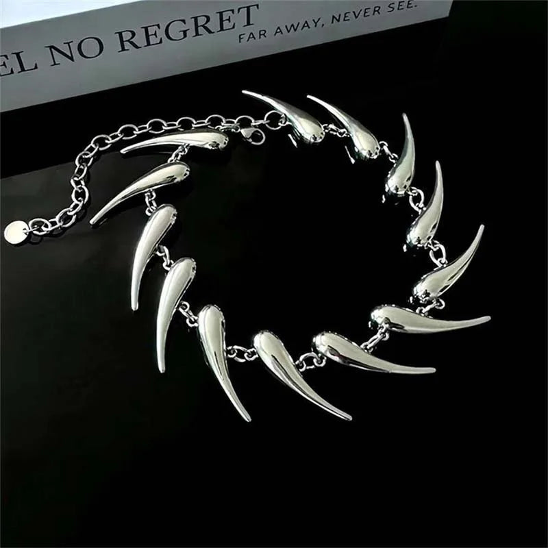 Rebellious Edge Metal Necklace