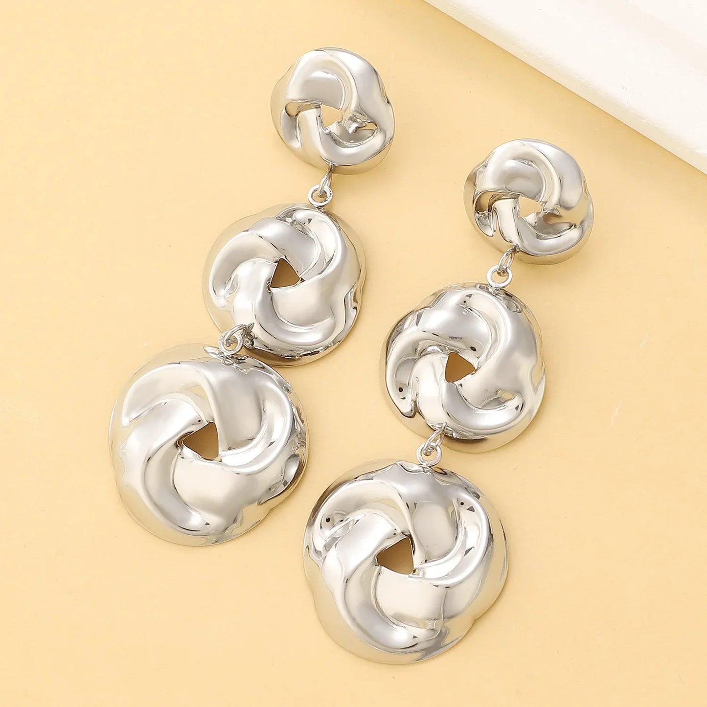 Airy Elegance Gold Chain Earrings