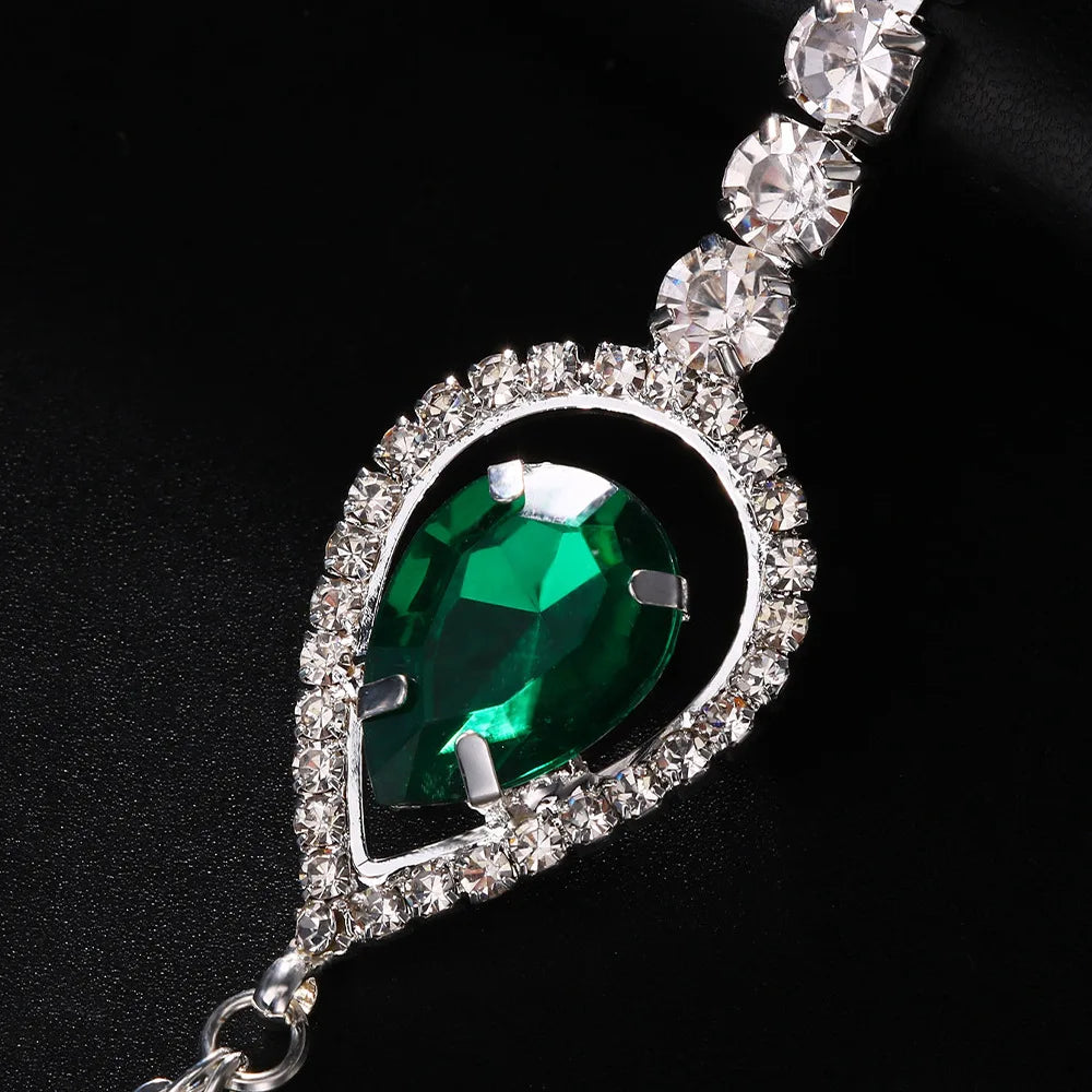 Luxurious Green Crystal Glamour Chain