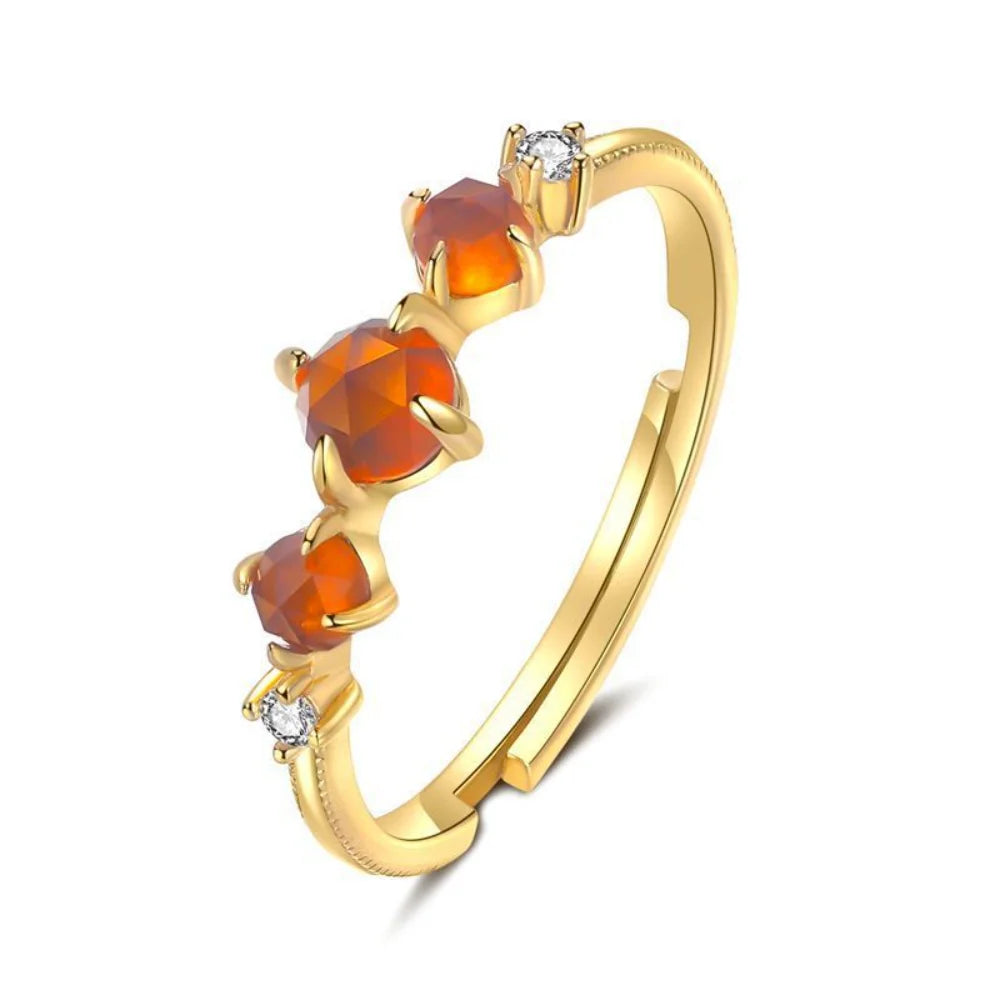 Honey Gemstone Vintage Charm Ring