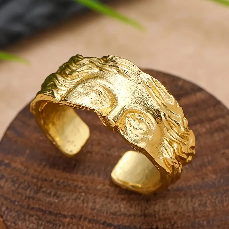 Aphrodite-Inspired Stainless Steel Ring