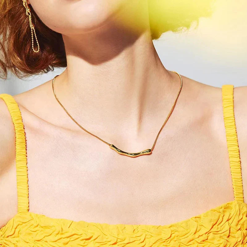 Radiant Bar Necklace with Tangle-Free Chain