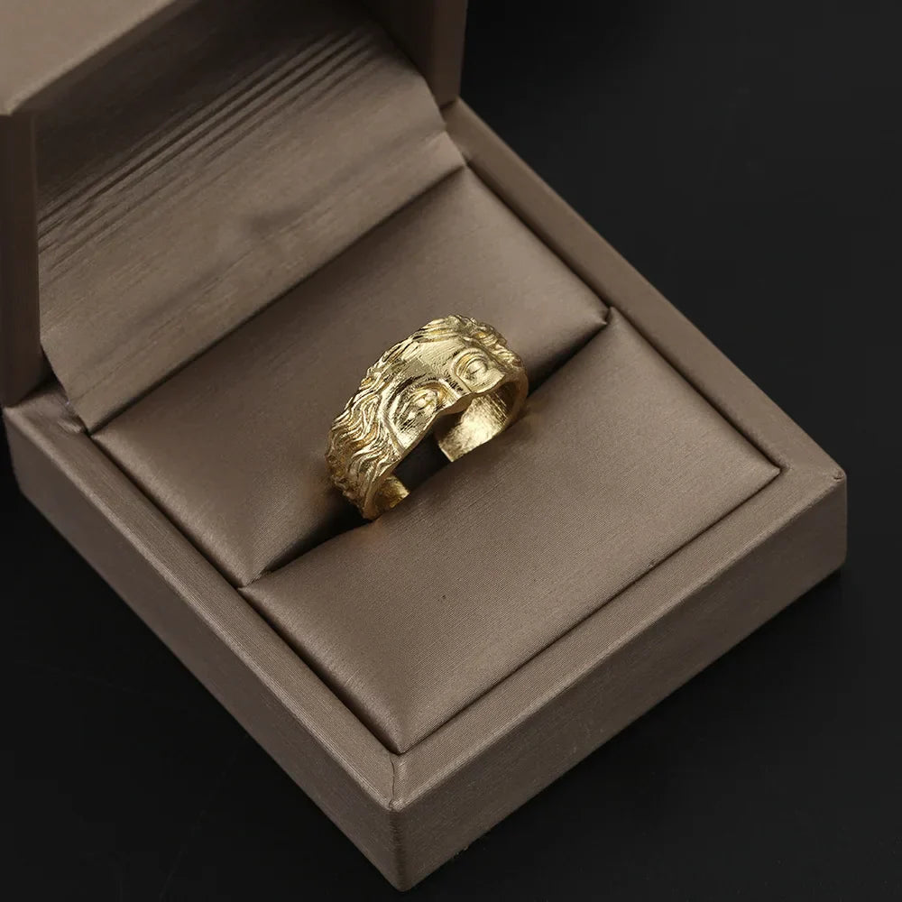 Aphrodite-Inspired Stainless Steel Ring